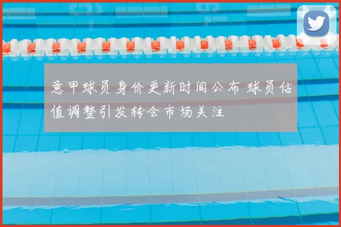 意甲球员身价更新时间公布 球员估值调整引发转会市场关注