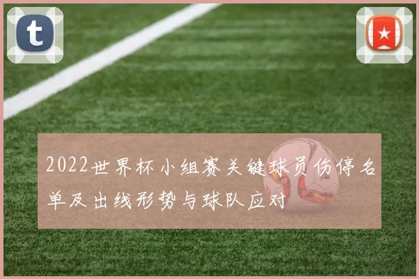 2022世界杯小组赛关键球员伤停名单及出线形势与球队应对